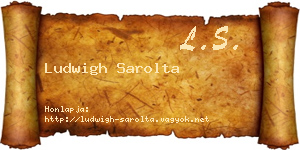 Ludwigh Sarolta névjegykártya