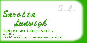 sarolta ludwigh business card